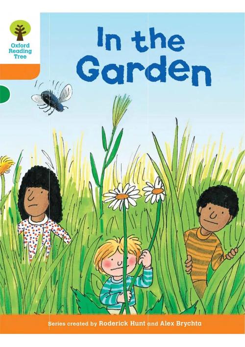 今天我们要阅读的绘本,它的题目是:"in the garden" 在花园里