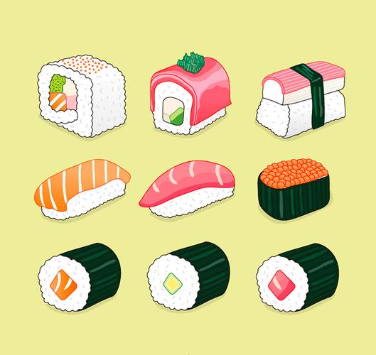 关键词: 寿司食物饭团卷日本美食传统美食三文鱼紫菜
