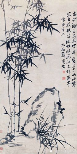清新脱俗,君子之风,郑板桥绘《兰竹图》