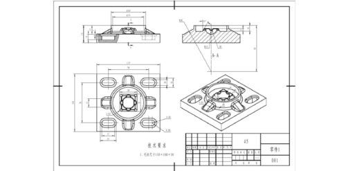 数控铣床加工中心加工图纸
