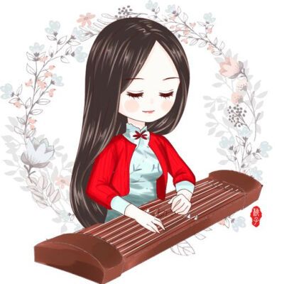 弹古筝女生头像