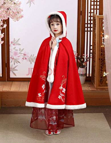 21年春夏新款女装披风汉服冬装唐装女古装冬中风冬款加厚冬季拜年服