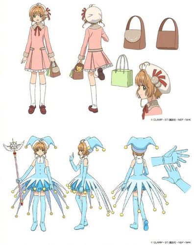 【#二次元#】tv动画《#魔卡少女樱# 透明牌篇》小樱服装设定图