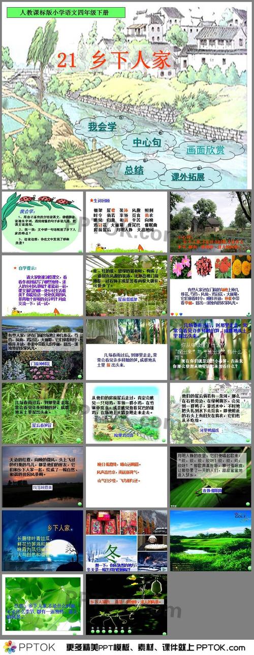 《乡下人家》阅读重点片段ppt