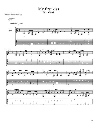 松井佑贵《my first kiss》指弹吉他谱.pdf