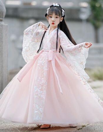 夏季汉服女仙气古风改良演出服套汉服古风仙女裙古装超仙连衣裙小女孩