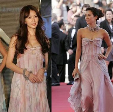 章子怡vs林志玲"撞衫"谁才是性感冠军