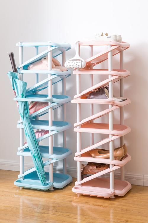收纳总动员简约多功能多层组装鞋架简约塑料鞋架子