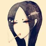 很另类时尚插画女生qq头像大全_时光晕染心情