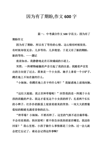因为有了期盼,作文600字.doc