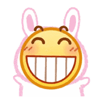 小粉兔子抱抱微信qq熊猫头龇牙笑脸