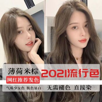 2021年网红发型颜色,2020年网红烫发发型 染发剂自己在家染发2021流行色染发膏蓝黑茶潮色网红染头发的颜色