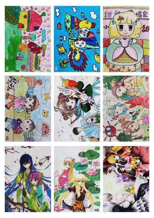 卡通动漫考级范画