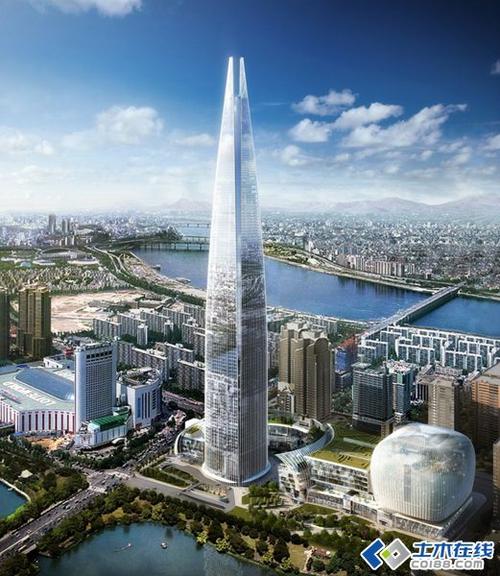 123层首尔乐天超级大厦方案及施工,看棒子是怎样建造摩天大楼的!