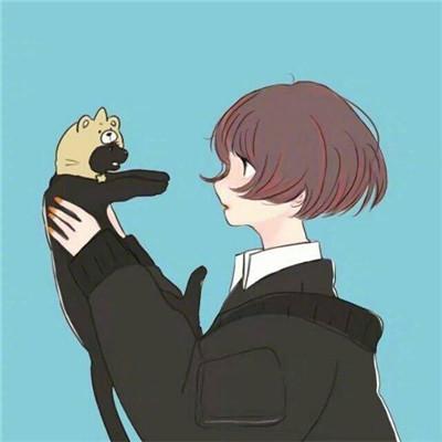 超甜卡通情侣头像粉红少女心 去见你的路上风都是甜的