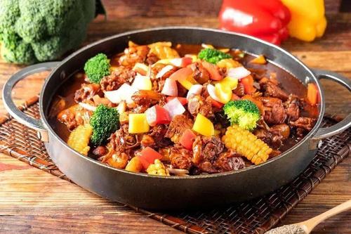 699元抢原价152元虎丫炒鸡23人餐炒鸡生菜金针菇虎丫拌面筋