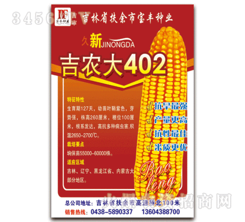 玉米种子-吉农大402