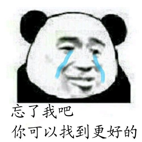 忘了我吧,你可以找到更好的(熊猫人哭了)表情包 - 表情图