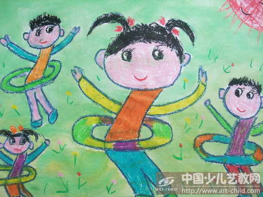 快乐的运动 儿童画