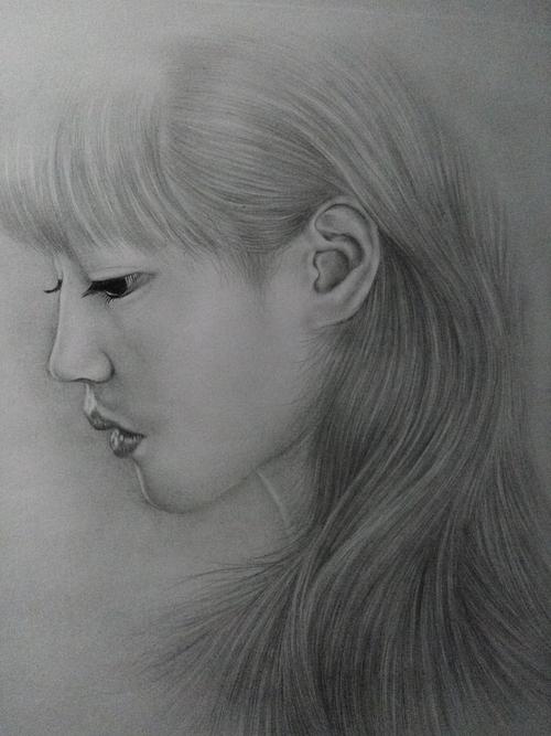 素描美女|纯艺术|素描|画一个你 - 原创作品 - 站酷 (zcool)