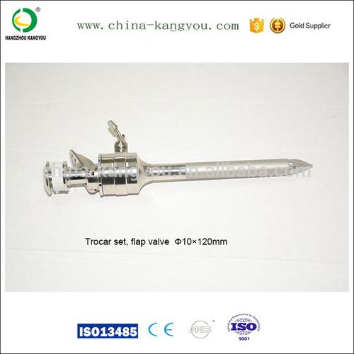 general surgery instruments 10mm reusable stainless steel trocar