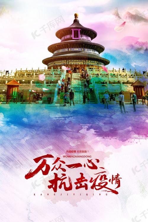 新冠疫情北京加油背景图片