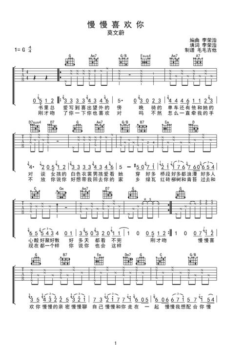 慢慢喜欢你-虫虫吉他:www.ccguitar.cn