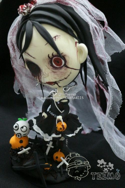 粘土鬼新娘恐怖人偶捏法分享(2)