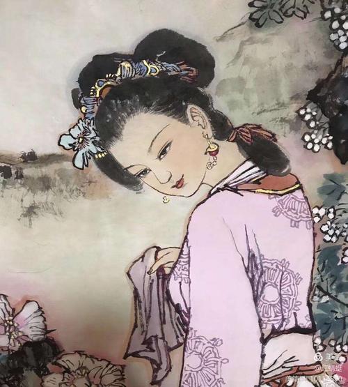 刘西园水墨仕女图欣赏