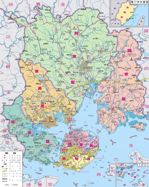 从地图上可以看到,房价最高的思明区和湖里区均位于厦门岛上.