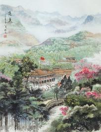 山水画图片_山水画设计素材_红动手机版