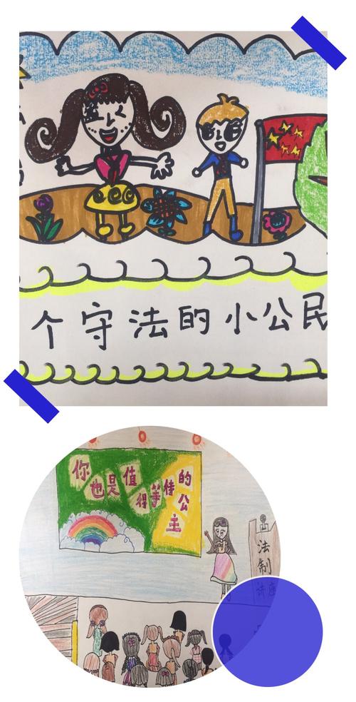 学校出了一期法制宣传专栏(法制手抄报和法制手绘画),通过法制知识