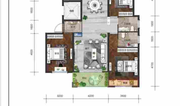 渝水区城北 天麓玖号府 3室2厅2卫 126平米
