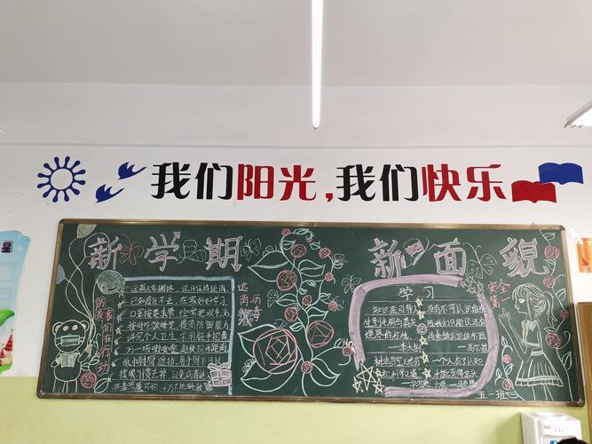 "新学期,新征程"东十里小学开展黑板报评比活动