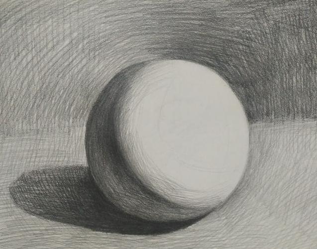 球体明暗素描画法步骤图