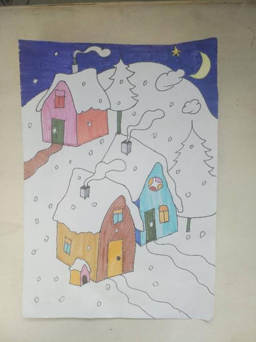 星空画室寒假班圆满结束.绘画作品展