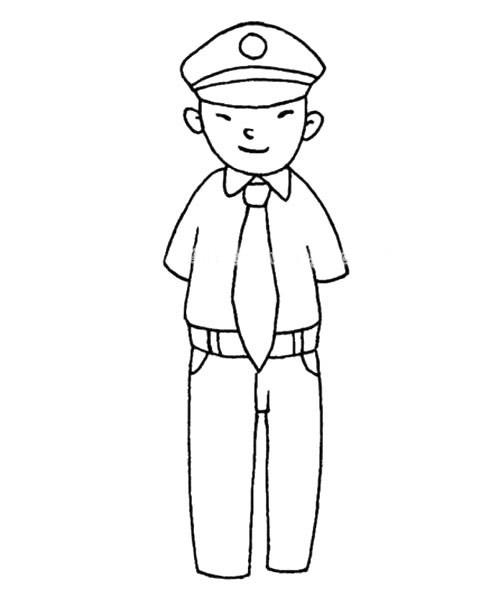 飞机机长简笔画飞行员简笔画