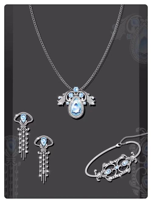 珠宝设计定制|海蓝宝 连理枝 三件套首饰_宝石_首饰_海蓝宝_设计定制