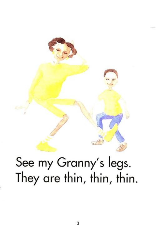 英文幼教绘本_granny's legs are thin.pdf