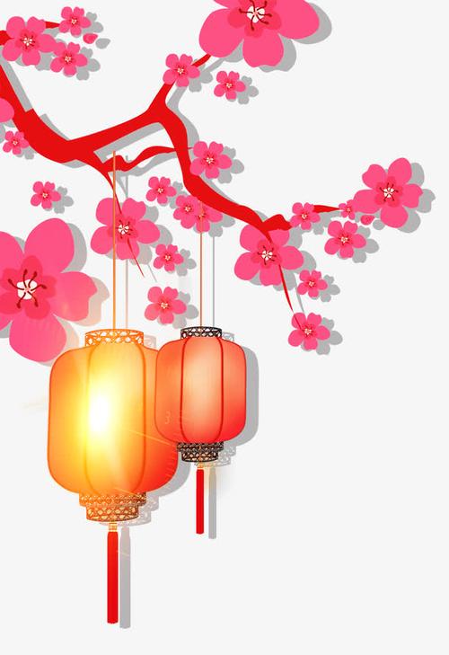 春节红灯笼psd图