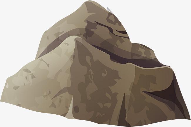 灰色石头卡通插画