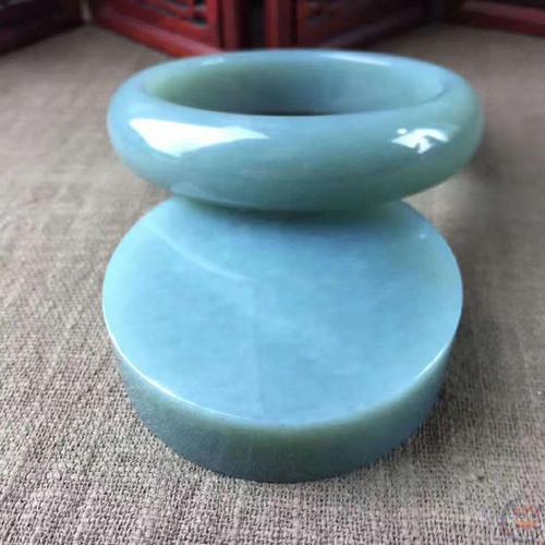 和田玉且末蓝手镯套装款!