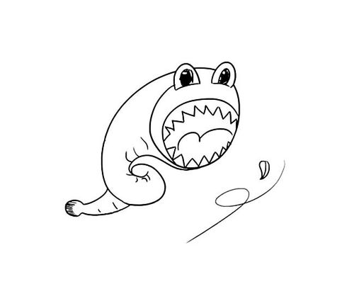 蚂蝗简笔画图片怎么画