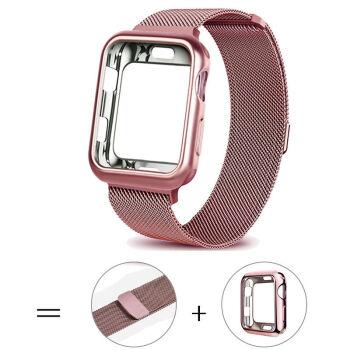 适用米兰尼斯applewatch回环不锈钢表带通用男女苹果手表带iwatch415