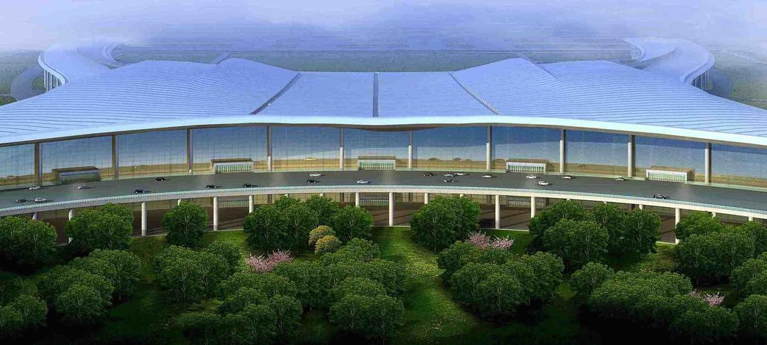 发几张江北机场t3a航站楼的幕墙效果图