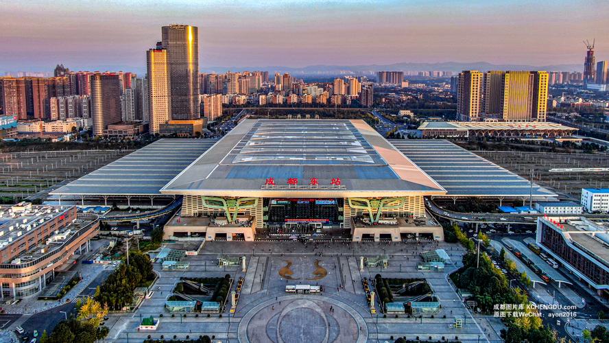 成都火车东站高清航拍照片下载