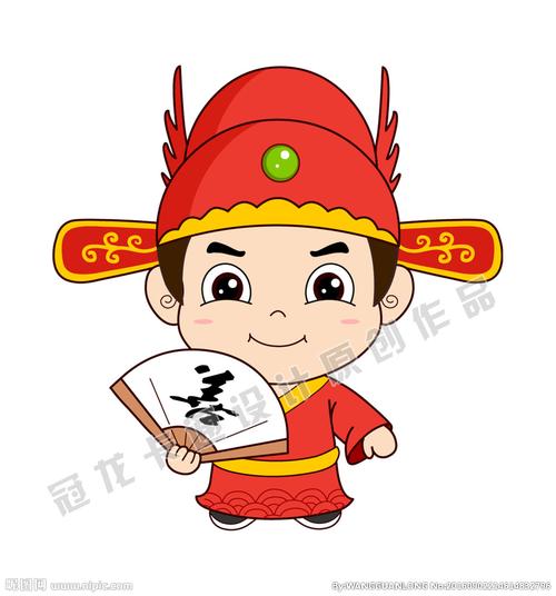 原创卡通状元矢量插图图片