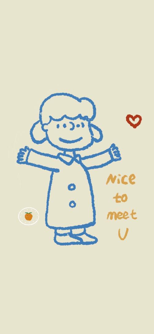 史努比简单手绘插画高清手机壁纸