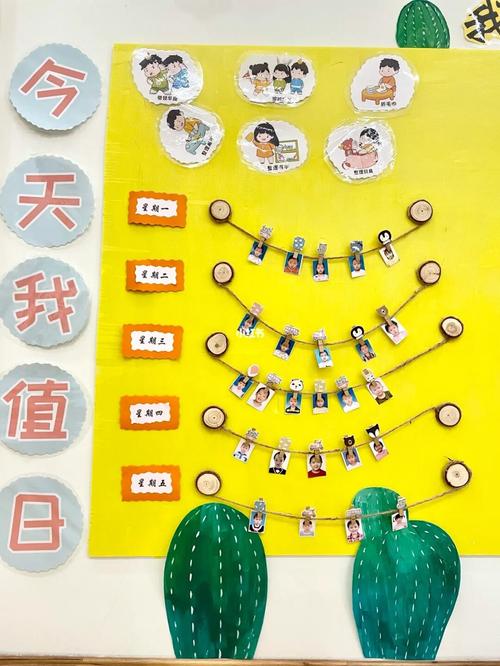 中班值日生#幼儿园环创_幼儿园环创_教育_学前教育