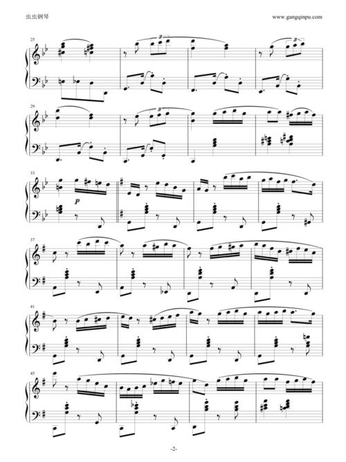 探戈《闻香识女人》插曲钢琴谱(附简谱)～_简谱_钢琴谱_探戈_钢琴